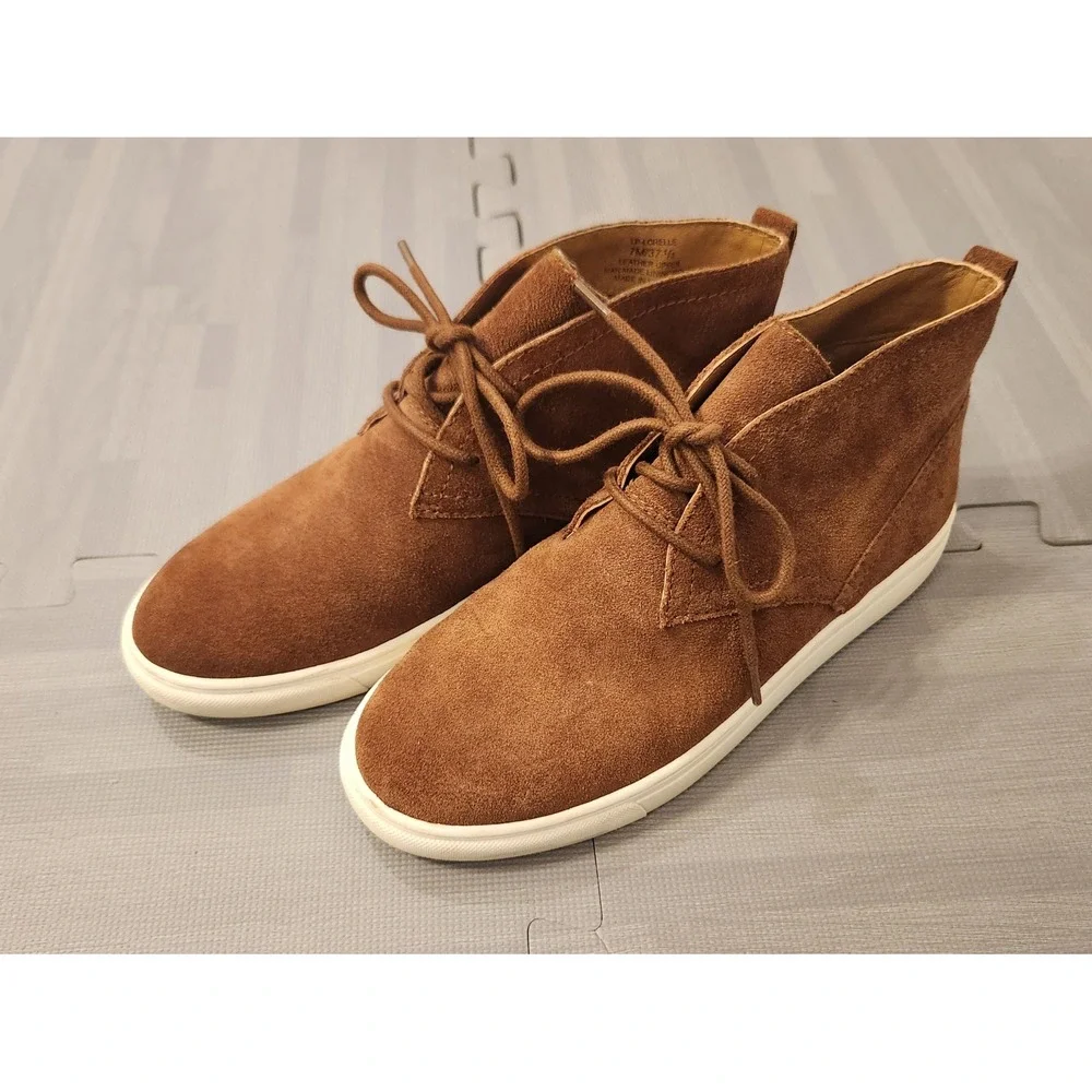 Lucky Brand Lorelle Brown‎ Suede Chukka Boots Mens 7 Desert Sneakers LP-LORELLE
